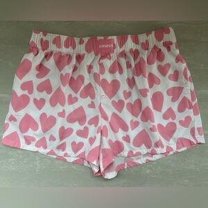Joyspun Pink Heart Pajama Shorts